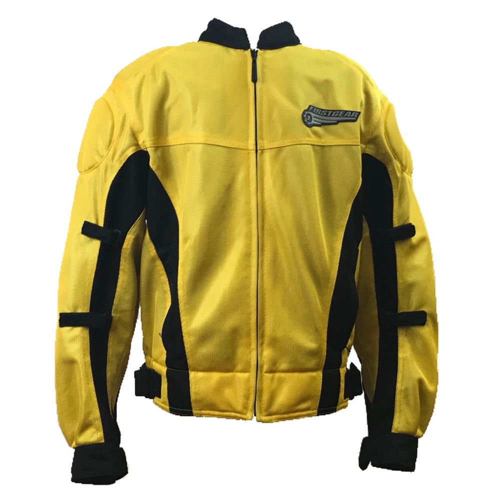 Motorcycle Jacket Yellow First Gear Size Medium